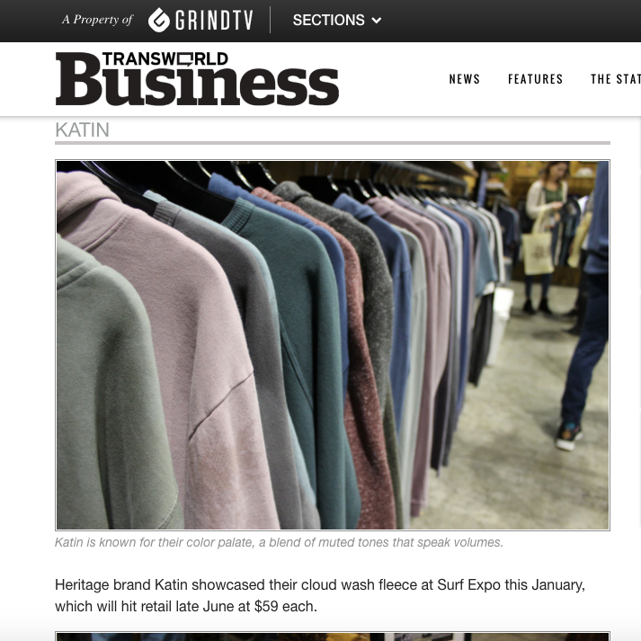 KATIN PRESS: TransWorld Business "Top Products From Surf Expo January 2017"
