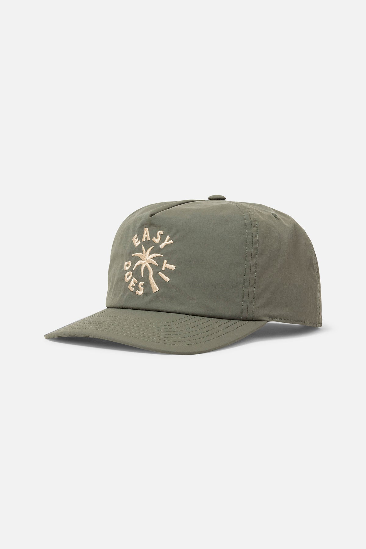 Green cap with 'Easy Does It' logo on a white background