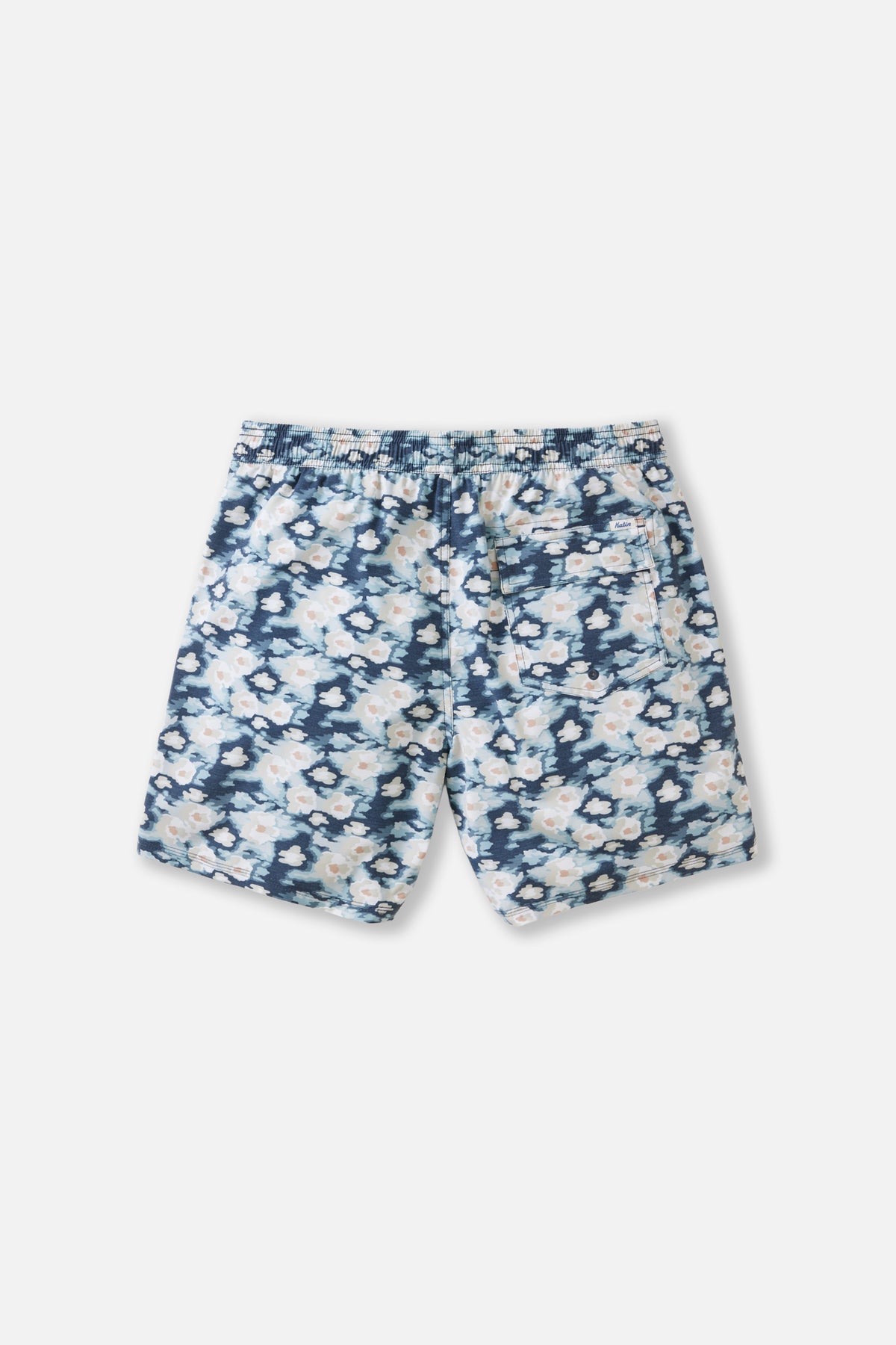 Floral patterned shorts on a white background