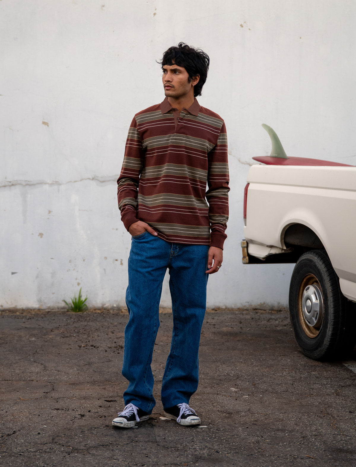 GREG LONG SLEEVE RUGBY POLO