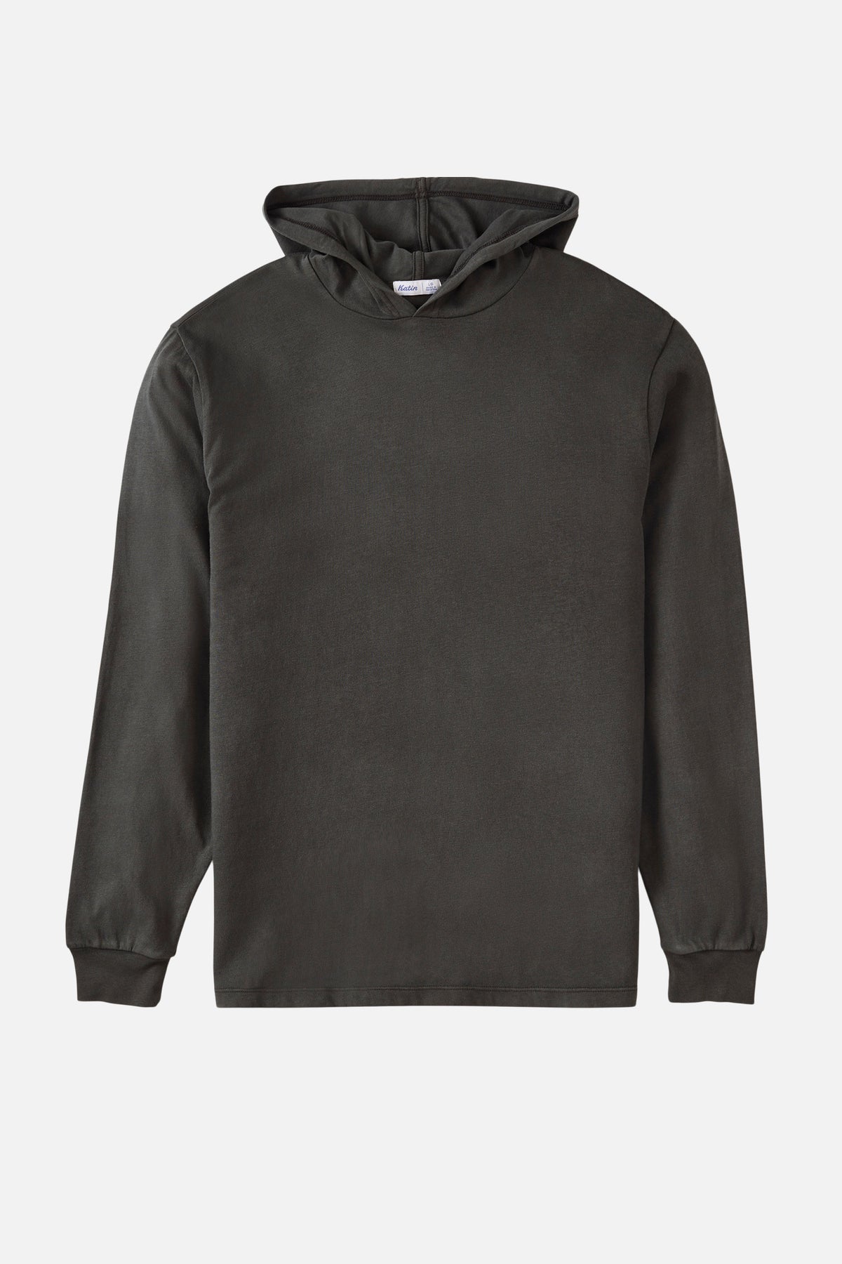 Black wash hoodie on a white background