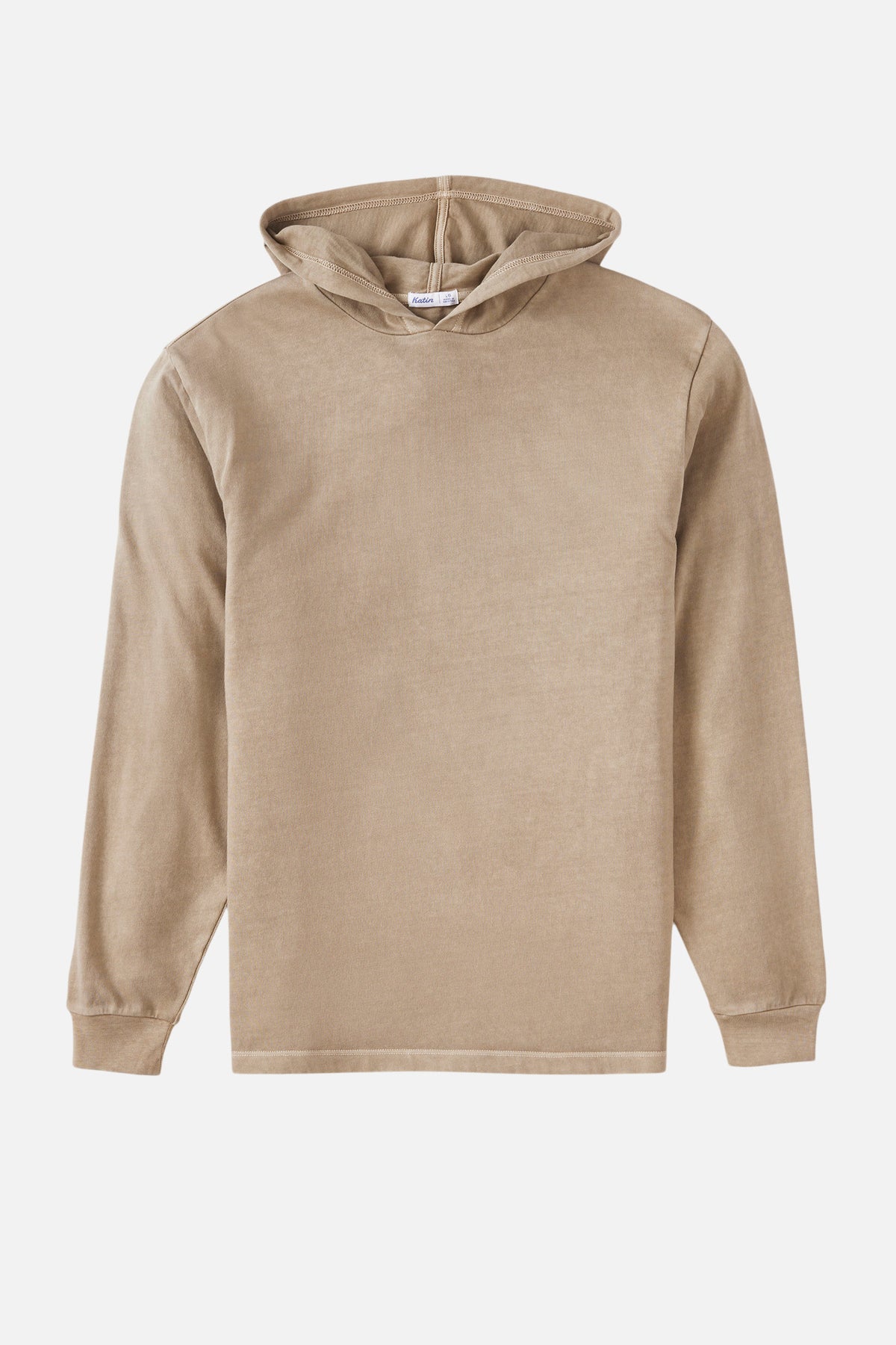 Beige hoodie on a white background