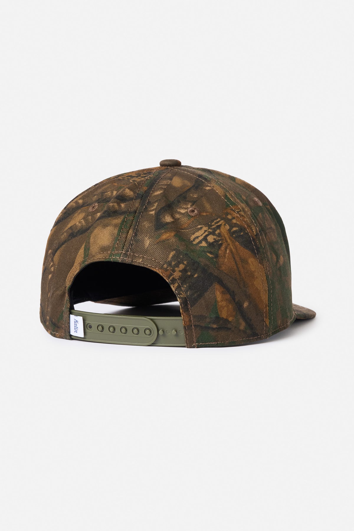 Camouflage-patterned cap on a white background