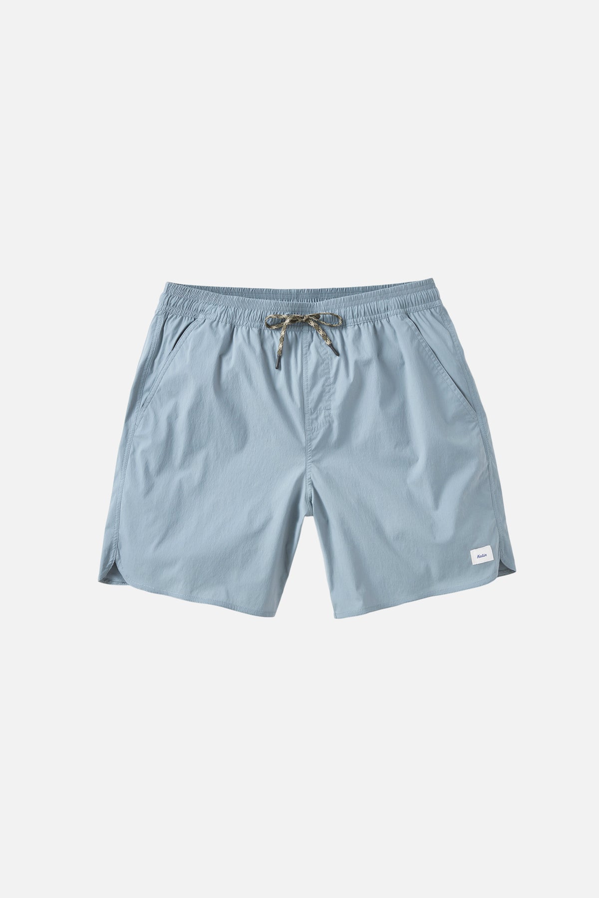 Light blue shorts on a white background