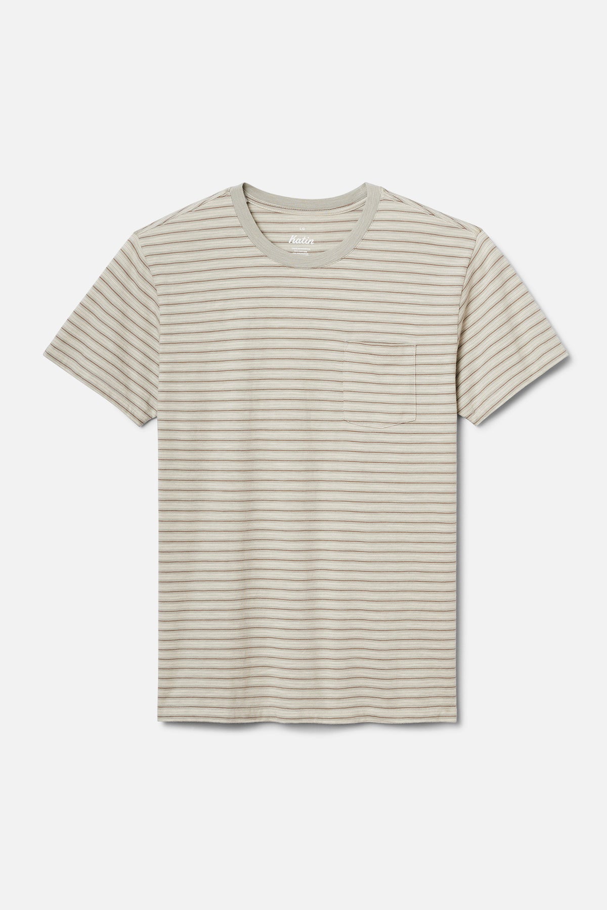 Striped t-shirt on a white background