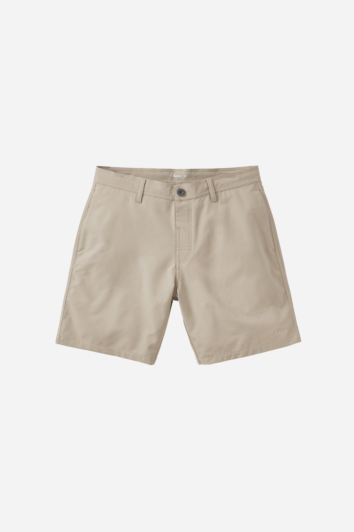 Beige shorts on a white background