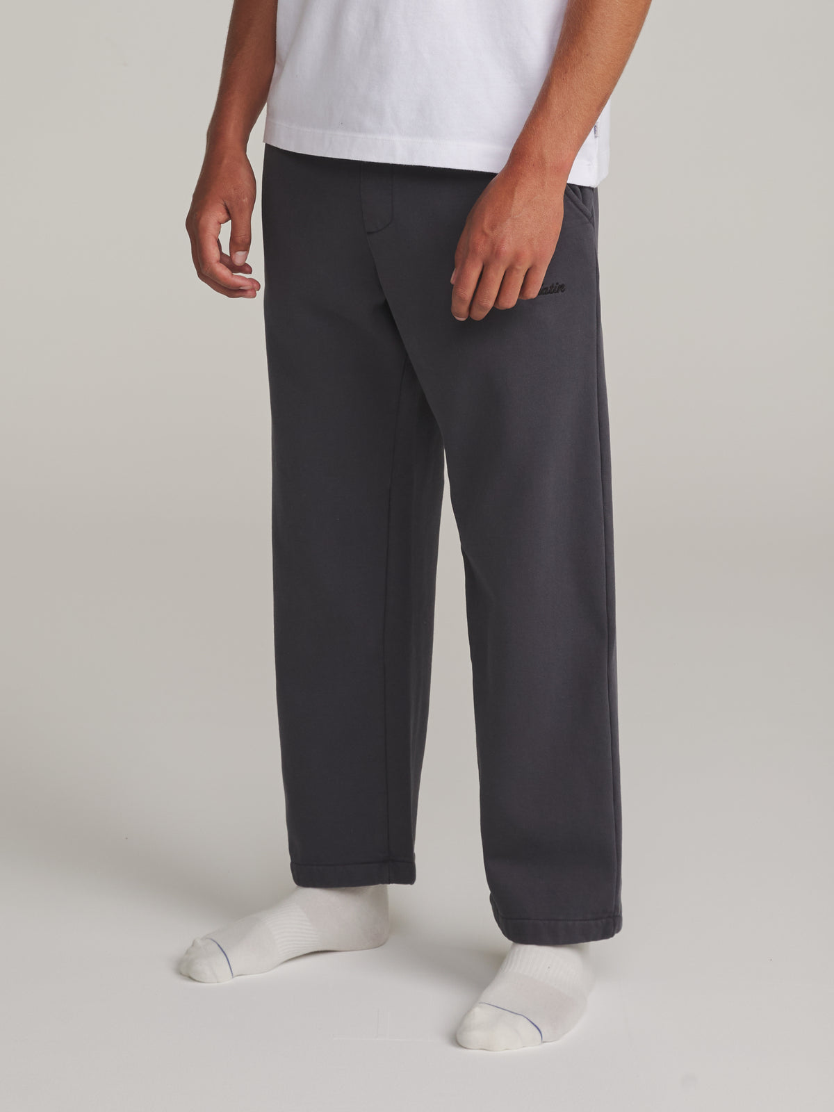 Katin Layton Lounge Pant in Navy Vintage Wash - worn on model, side