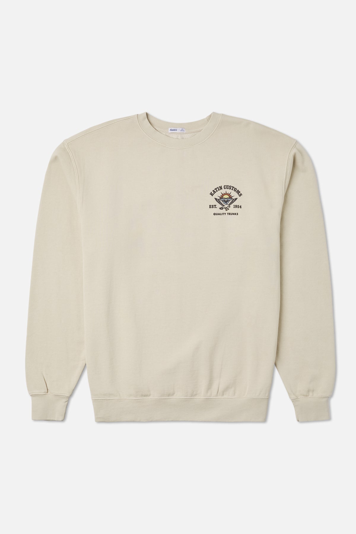 Katin Herman Crew in Pelican Vintage Wash - front view