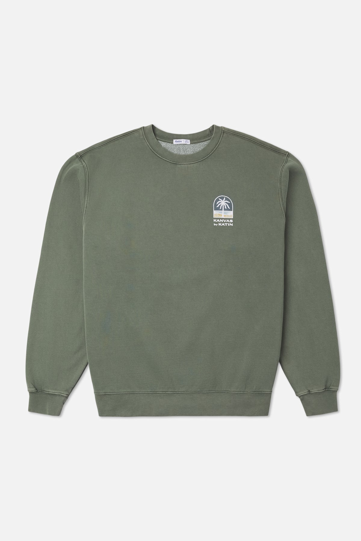 Katin Passage Crew in Clover Vintage Wash - front view