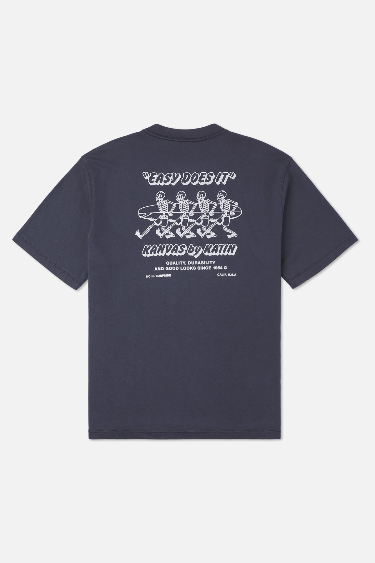 Katin Bones Box Fit Tee in Midnight Vintage Wash - back view
