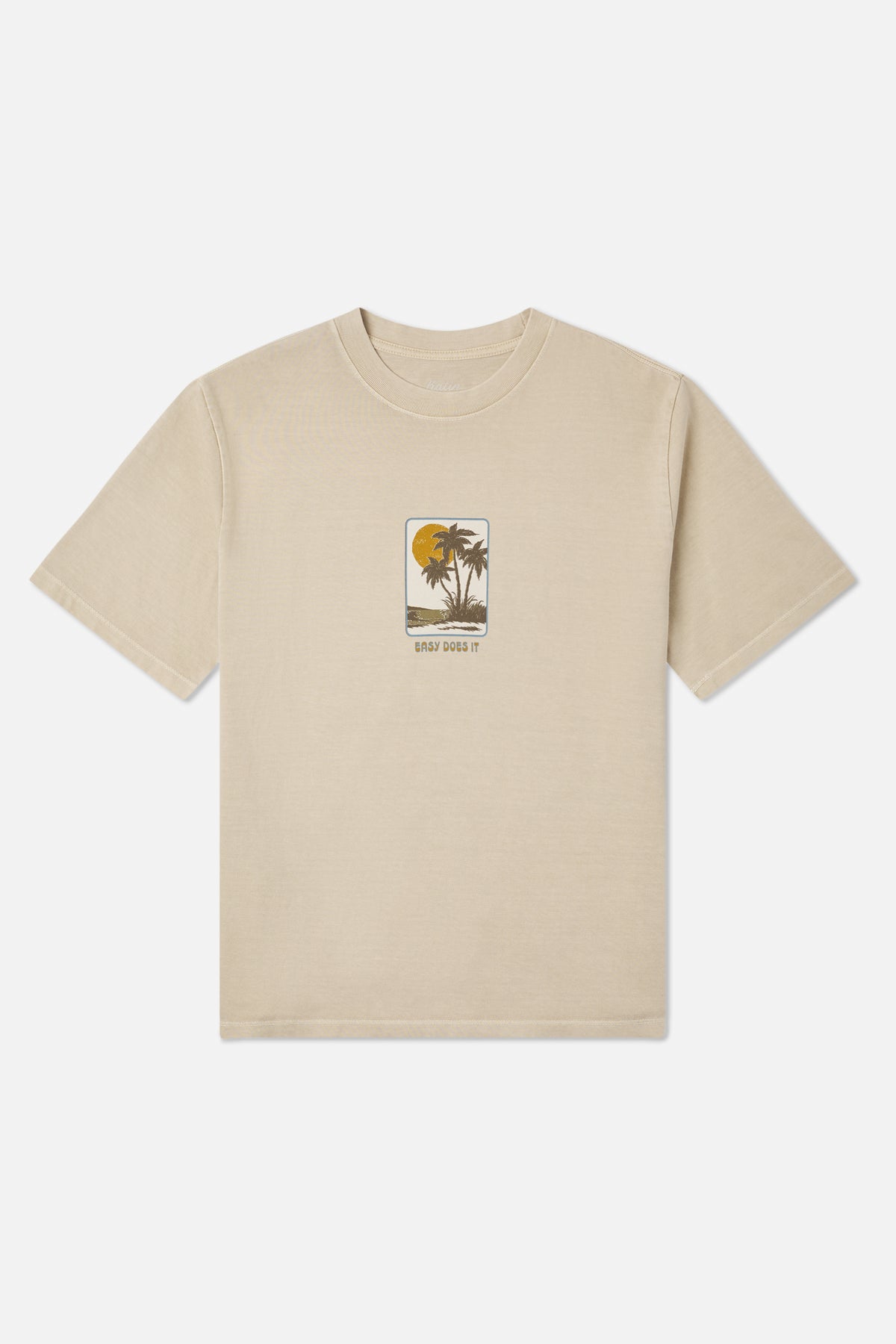 Katin Brisa Box Fit Tee in Pelican Vintage Wash - front view