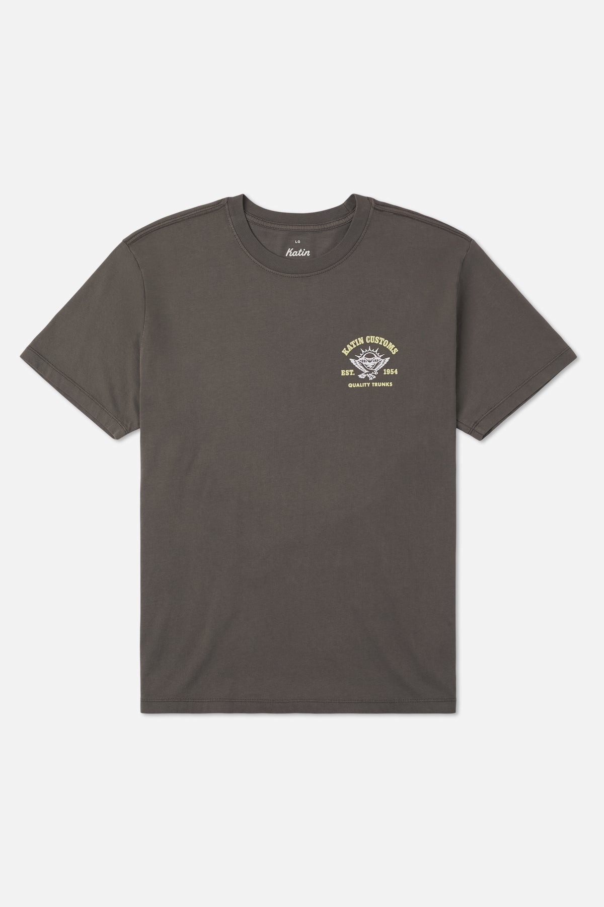 Katin Herman Tee in Lead Vintage Wash - front view