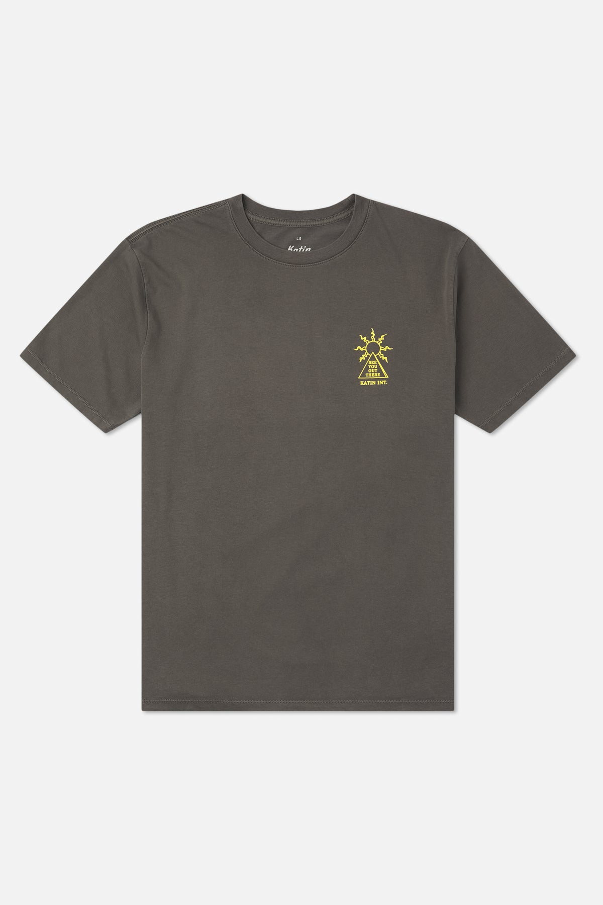 Katin Rising Tee in Lead Vintage Wash - front view