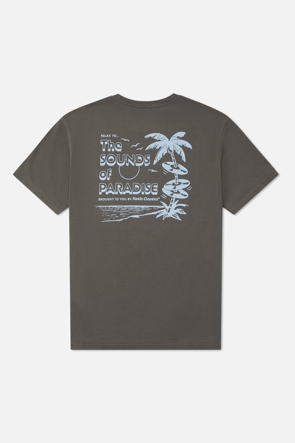 Katin Sonics Tee in Lead Vintage Wash - back view