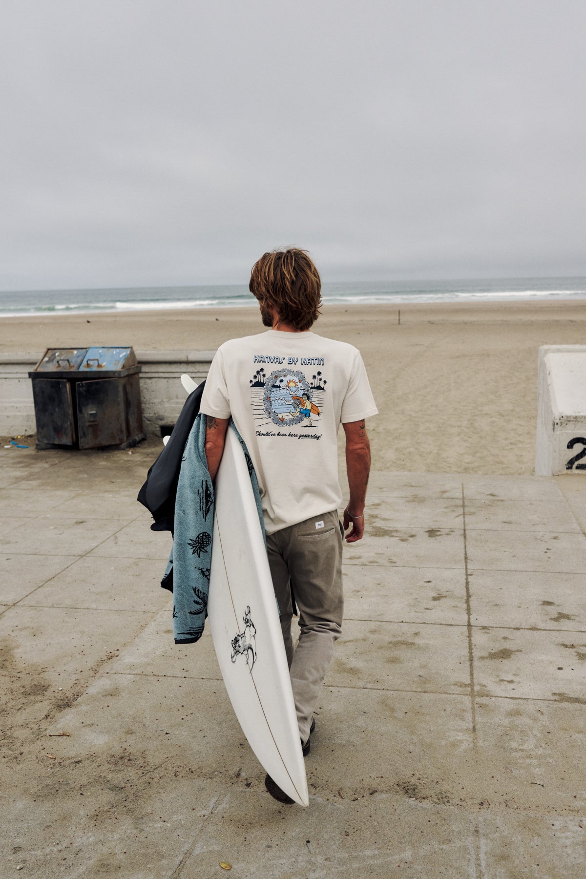 Katin Yesterday Tee in Vintage White - lifestyle