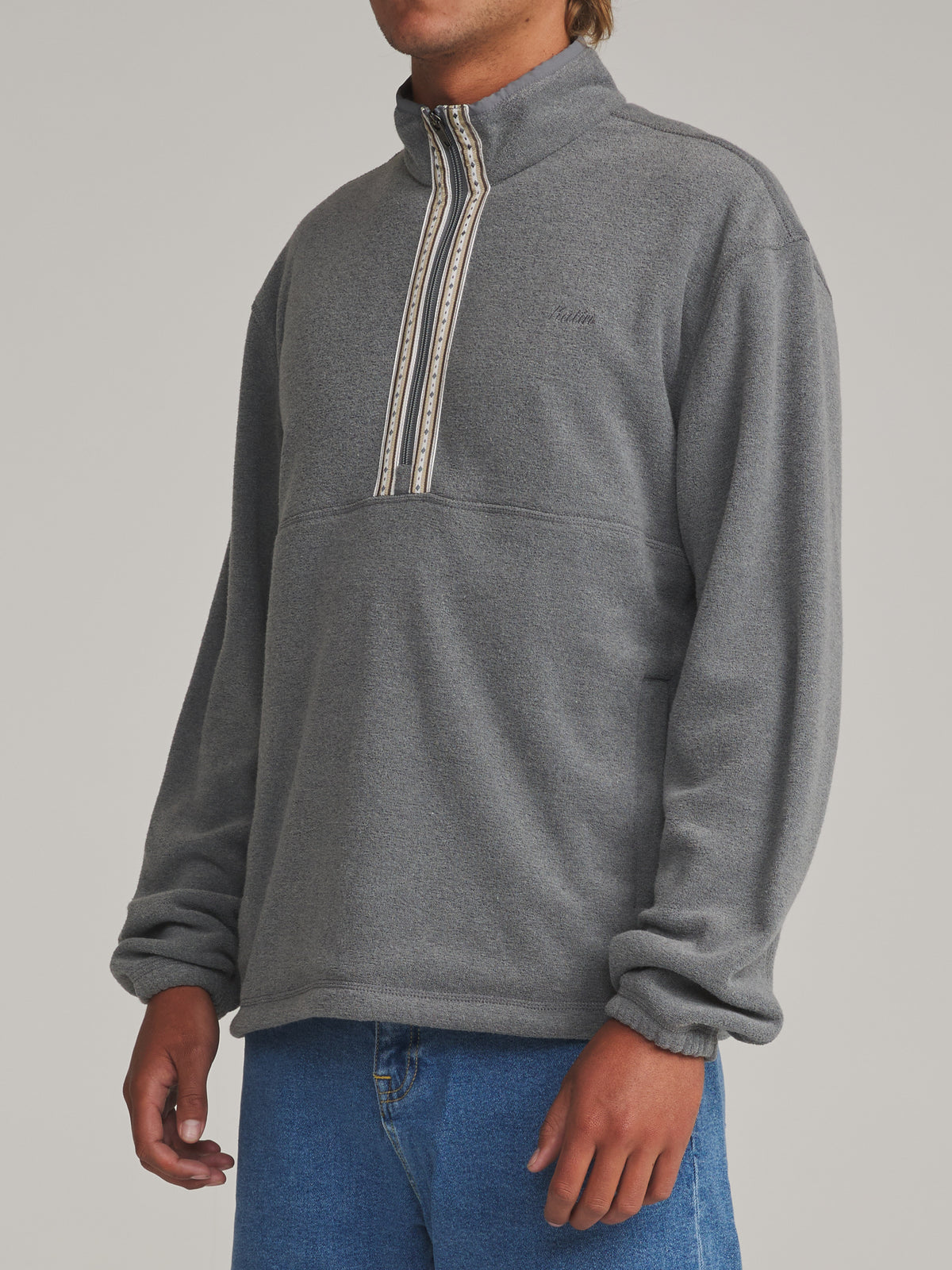 Katin Nelson Jacket in Graphite - worn on model, side