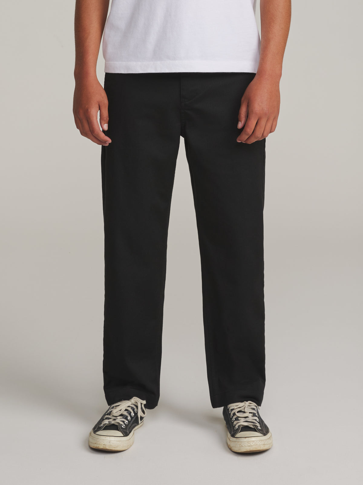 Katin Clark Pant in Black - worn on model, front