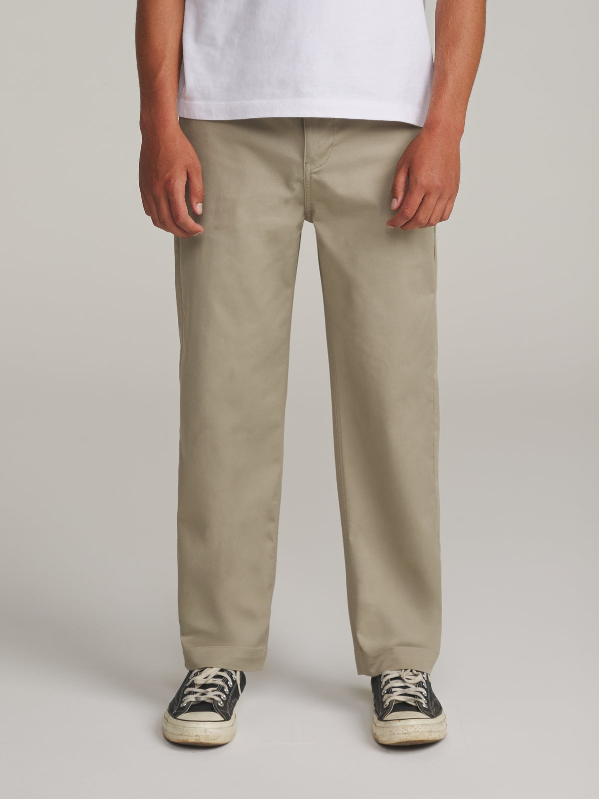 Katin Clark Pant in Khaki - worn on model, front