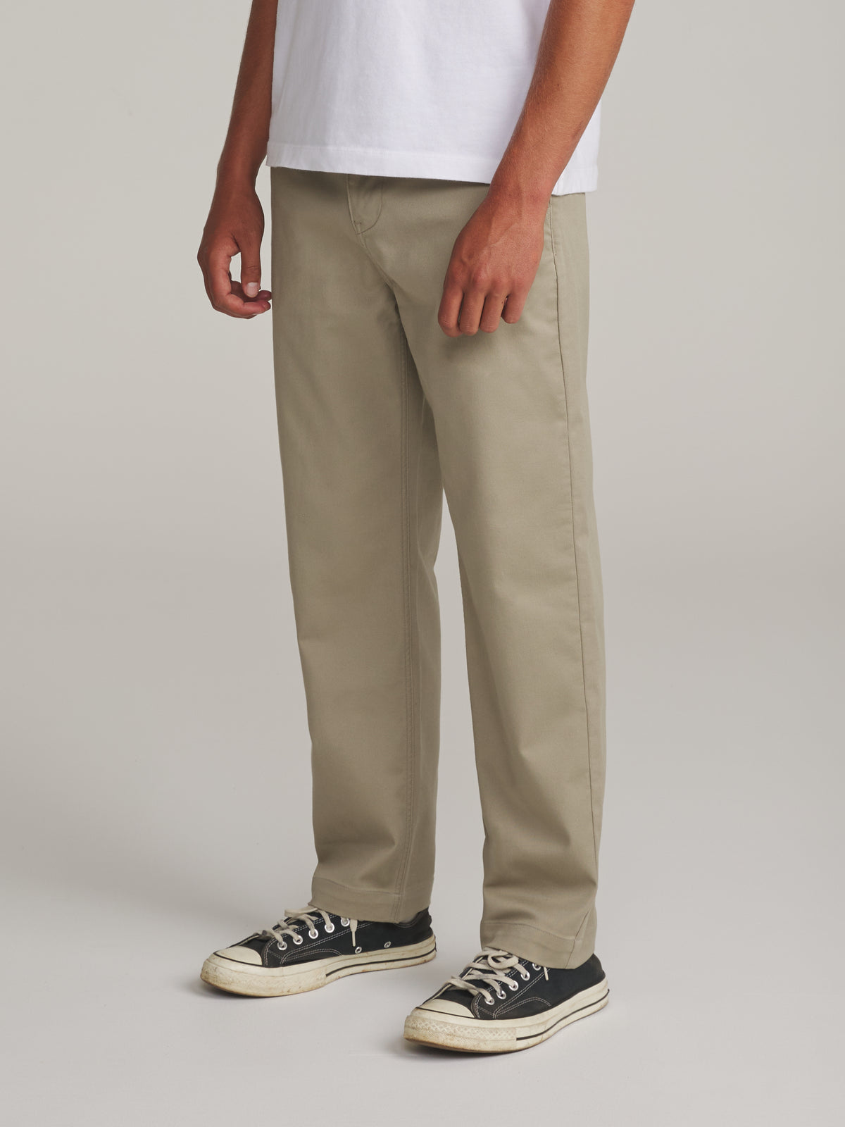 Katin Clark Pant in Khaki - worn on model, side