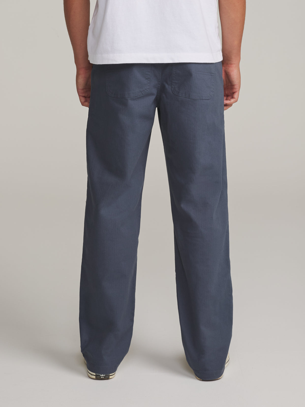 Katin Deck Pant in Washed Blue - worn on model, back