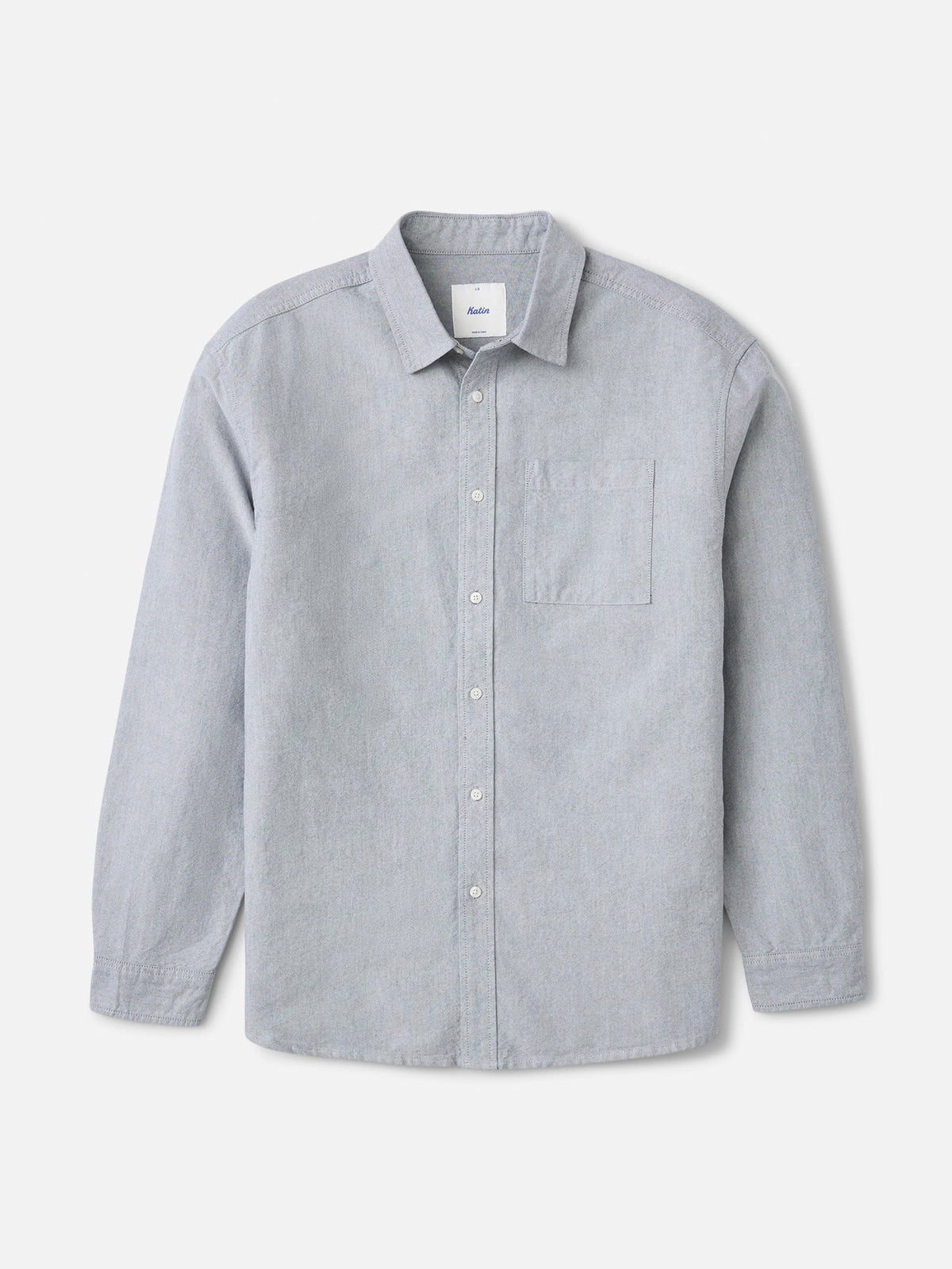 Katin Ford LS Shirt in Black Oxford, flat, front #color_black oxford