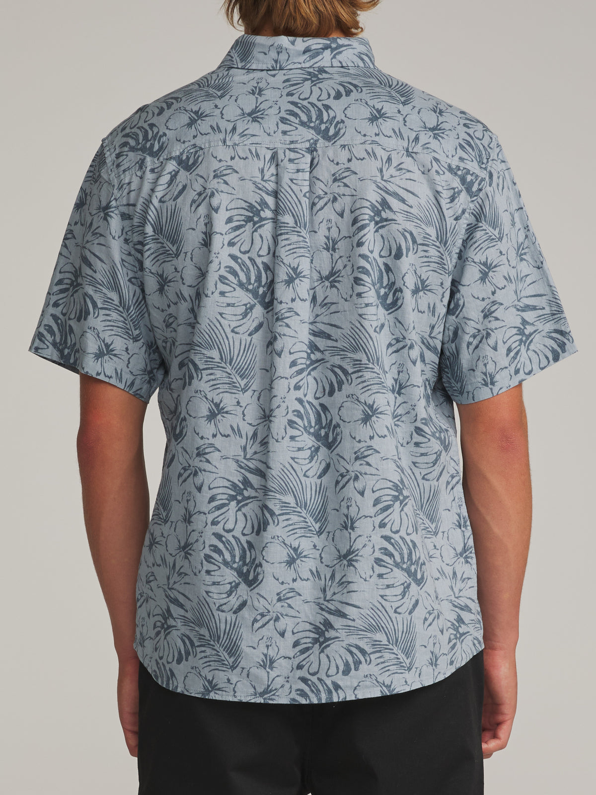 Katin Moco Shirt in Gray Blue - worn on model, back