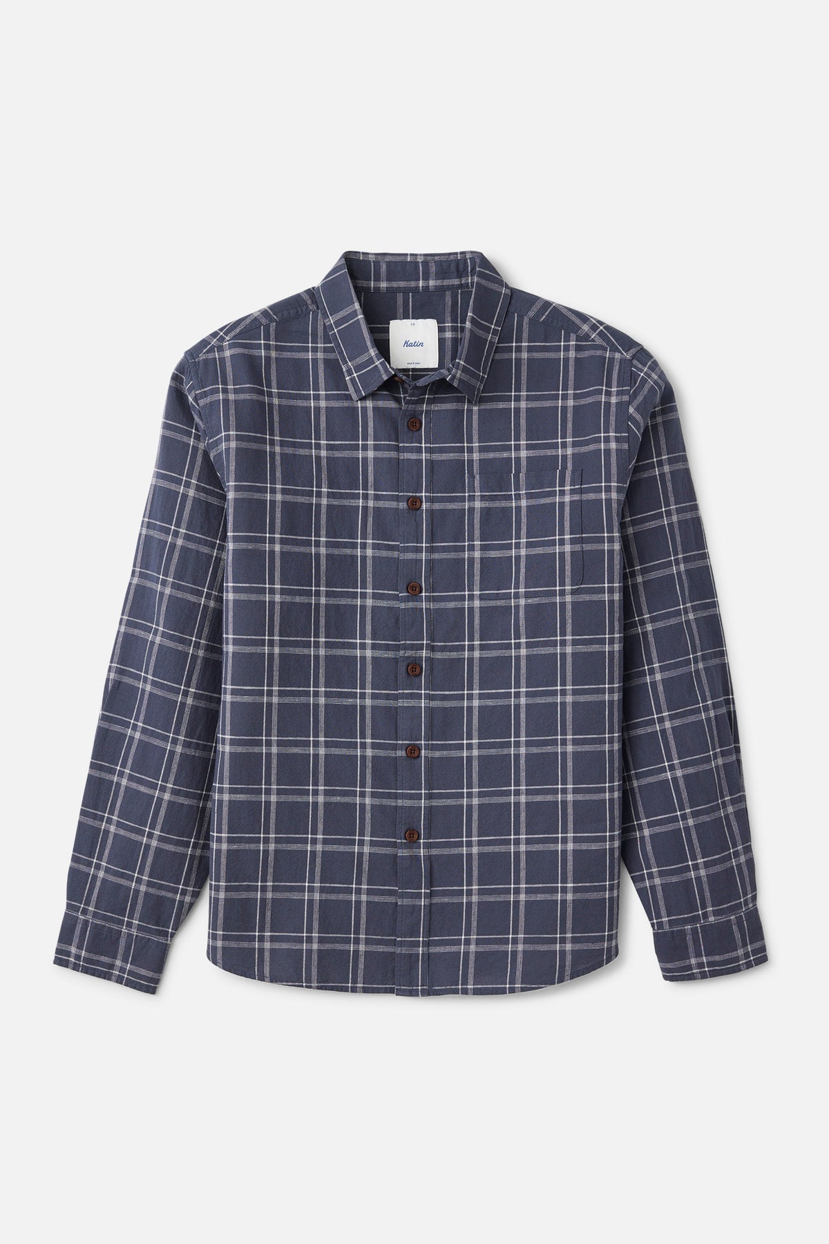 Katin Tack Shirt in Washed Blue - front view