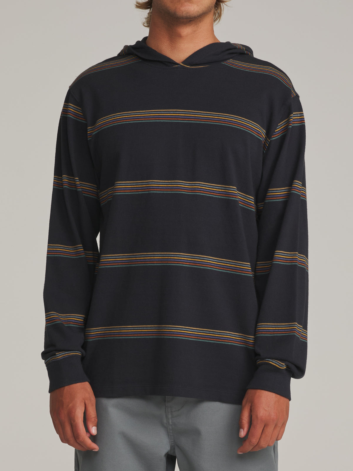 Katin Morris Hide Pullover in Navy - worn on model, front
