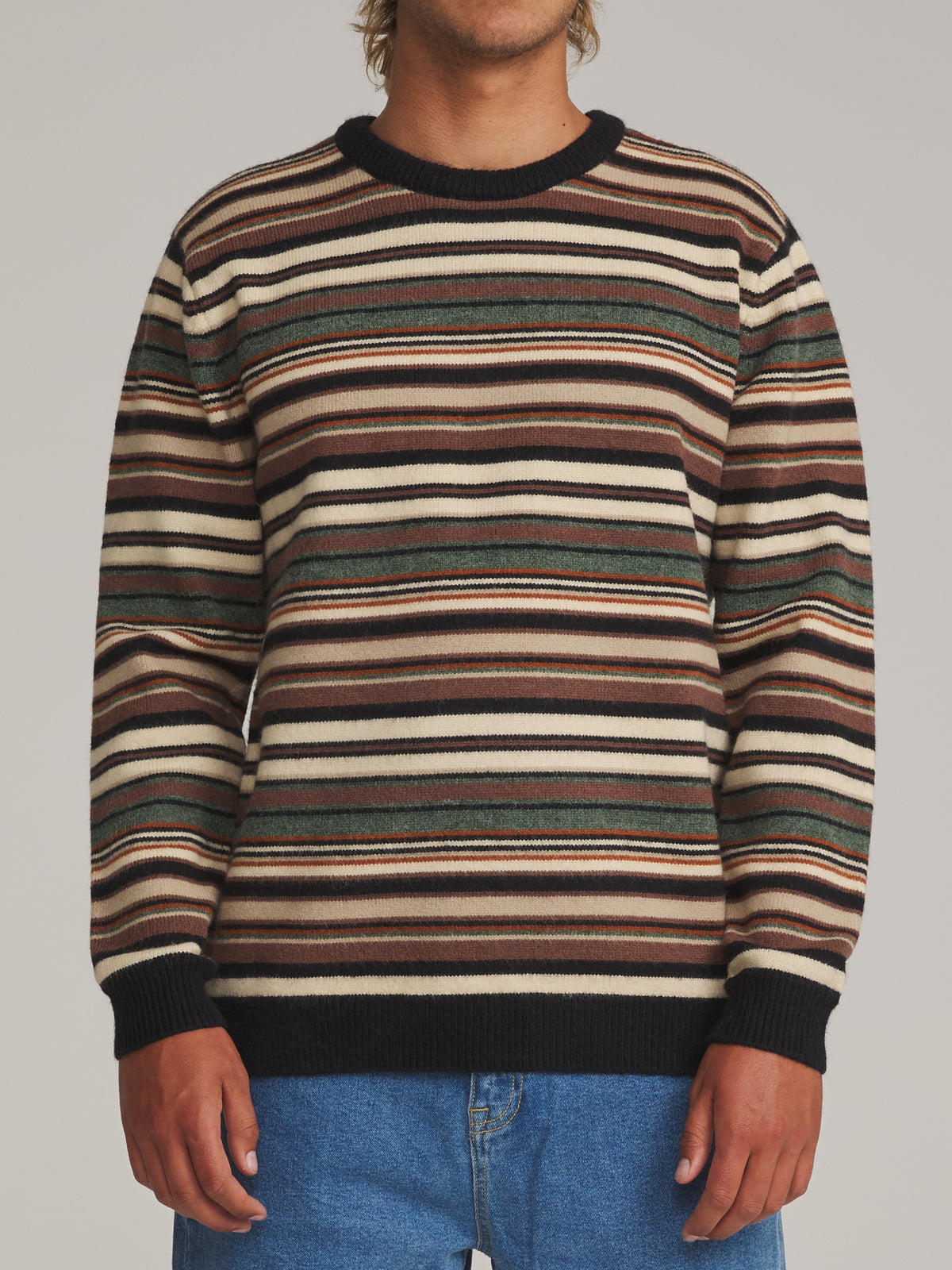 Katin Hitch Sweater in Black - worn on model, front
