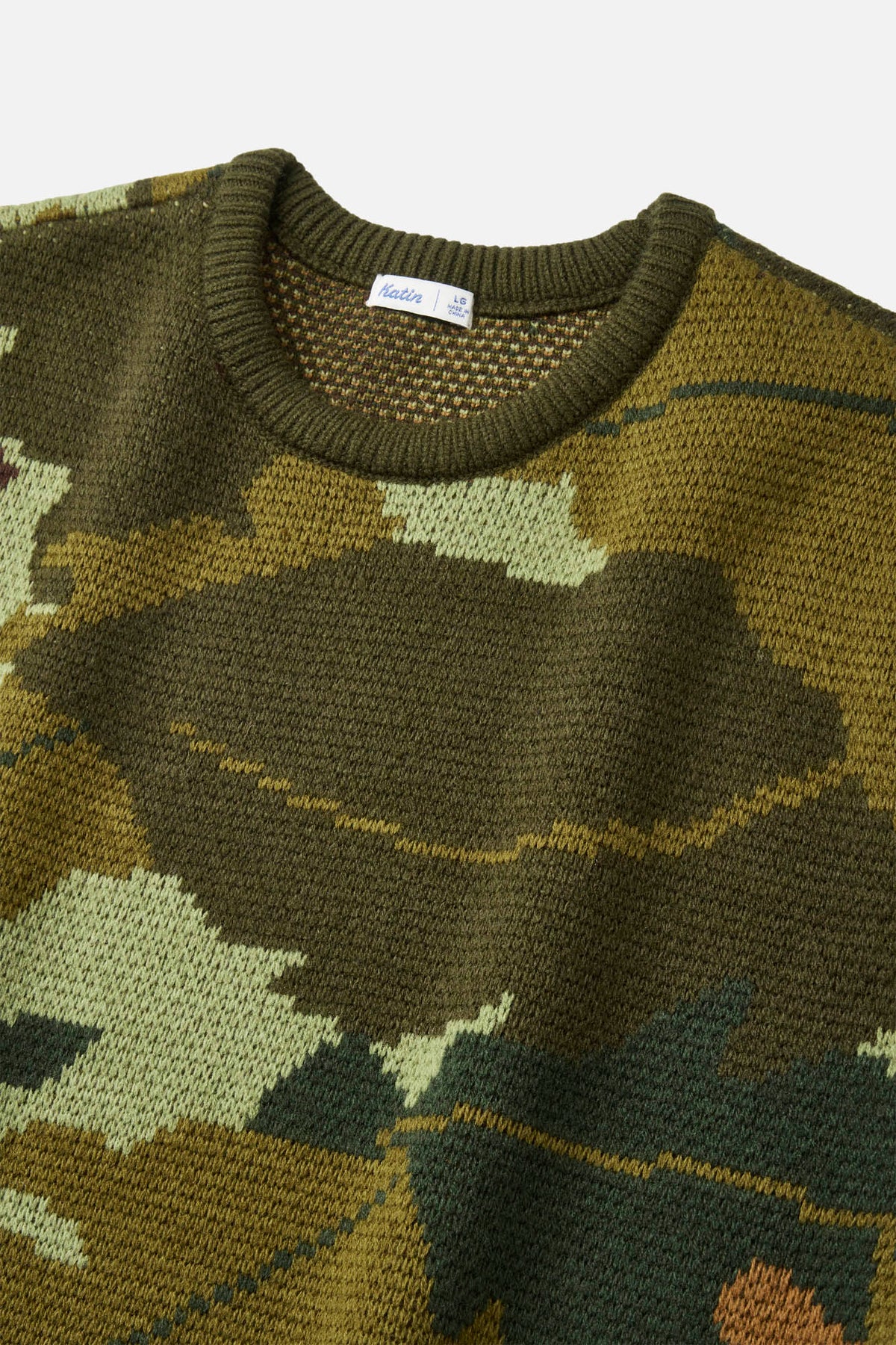 Katin Mitchell Sweater in Camo - detail view