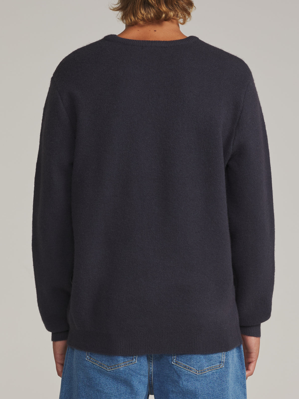 Katin Rivers Sweater in Polar Navy - worn on model, back