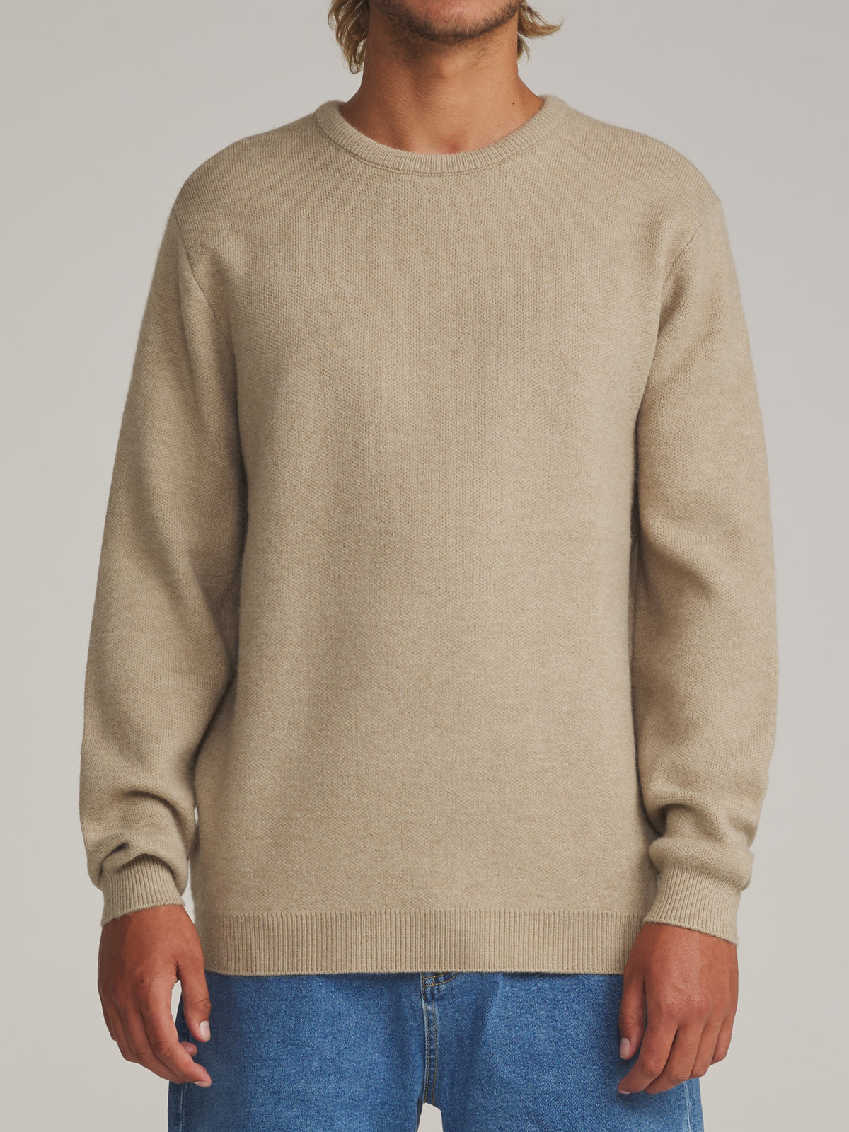 Katin Rivers Sweater in Vintage Khaki - worn on model, front