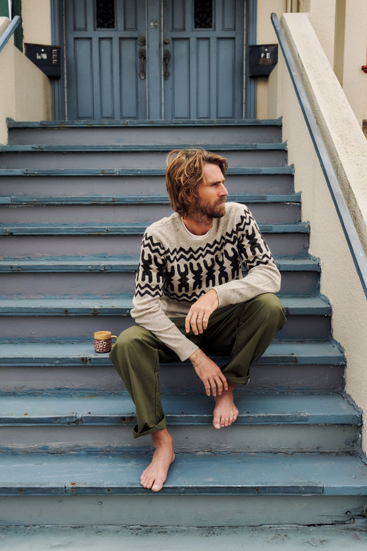 Katin Thompson Sweater in Tan - lifestyle