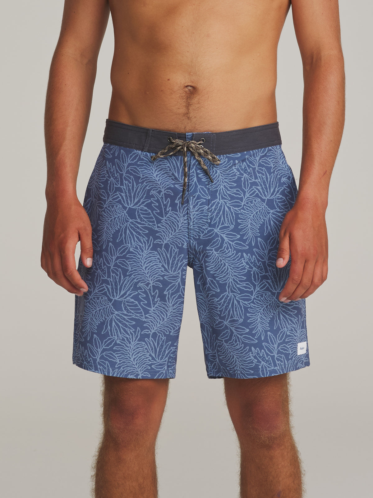 Katin Lush Hybrid Trunk in Blue - worn on model, front