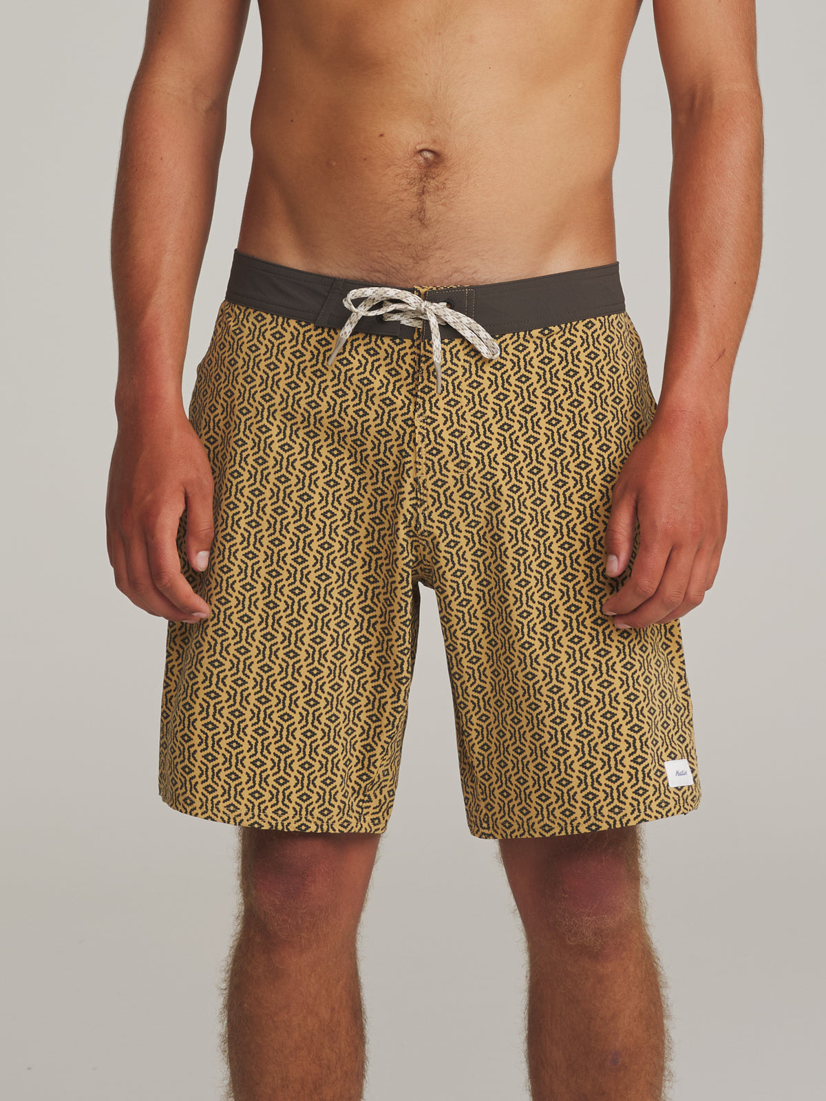 Katin Otg Villager Trunk in Dusty Yellow - worn on model, front