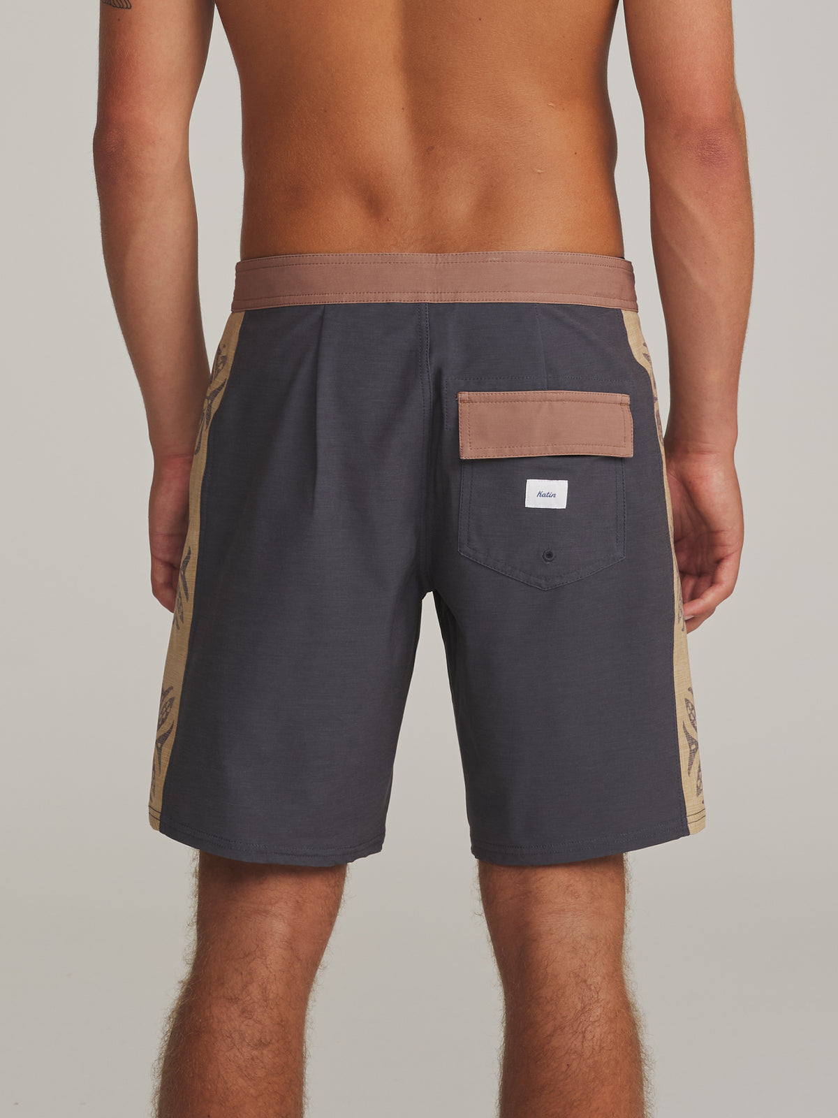 Katin Stowaway Hybrid Trunk in Black - worn on model, back