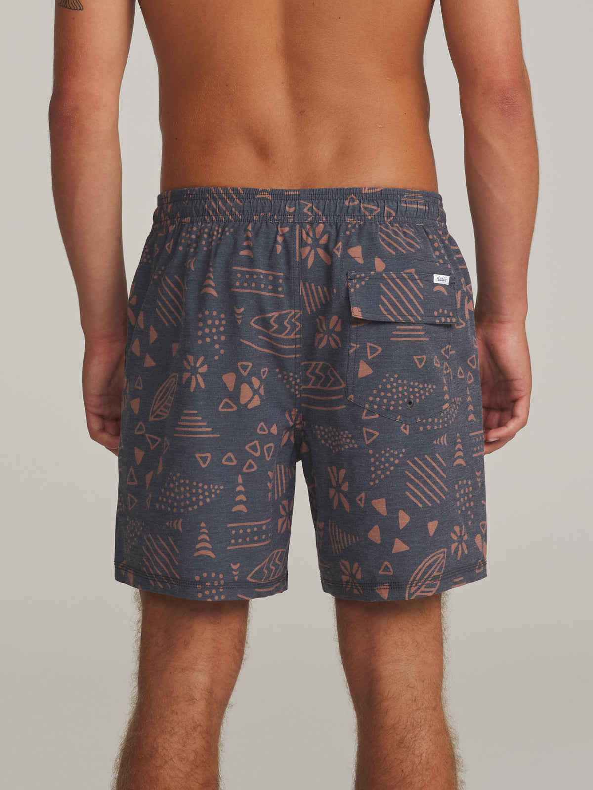 Katin Wind Volley in Black - worn on model, back