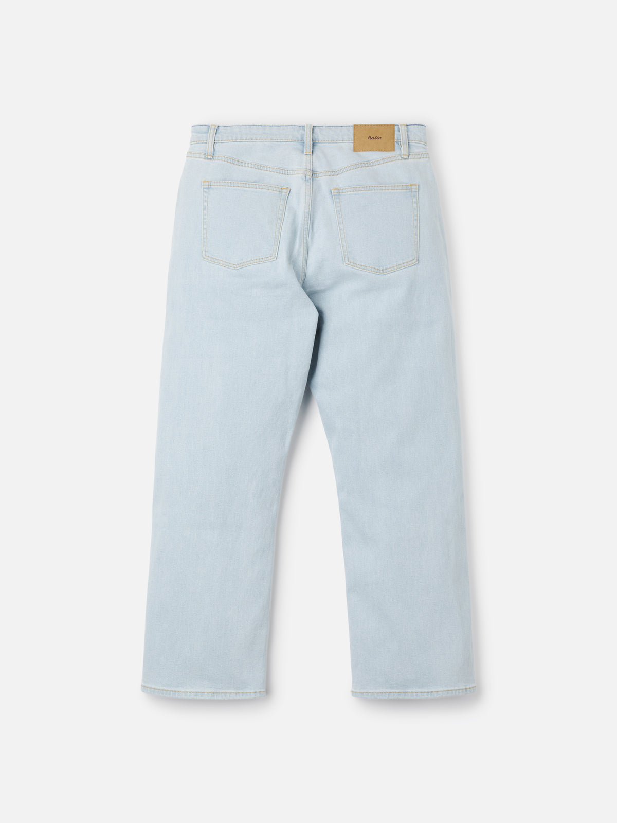 Katin Patterson 99 Baggy in Light Indigo denim, flat, back #color_light indigo
