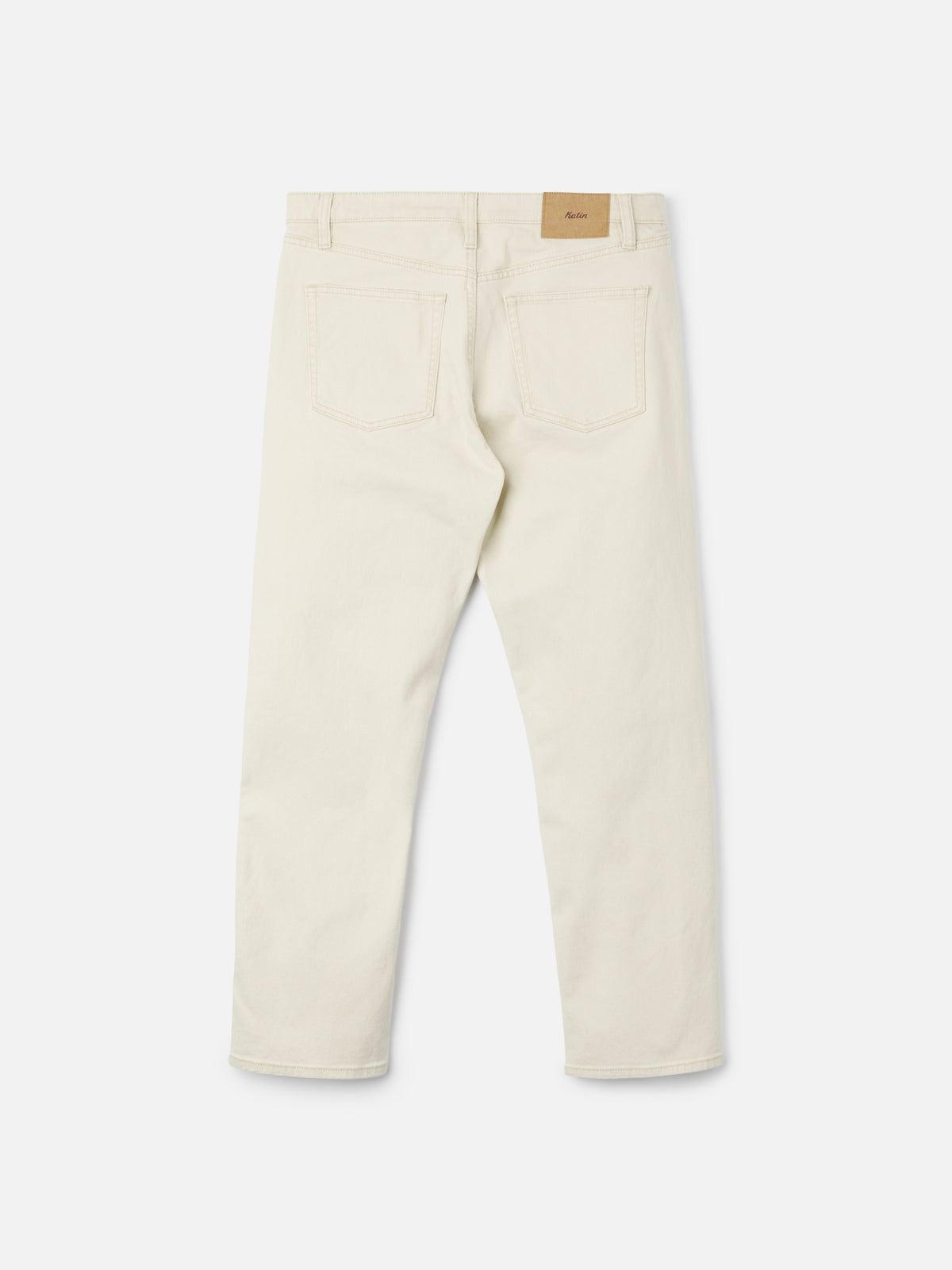 Katin Ren 57 Classic Straight Bull Denim in Birch bull denim, flat, back #color_birch