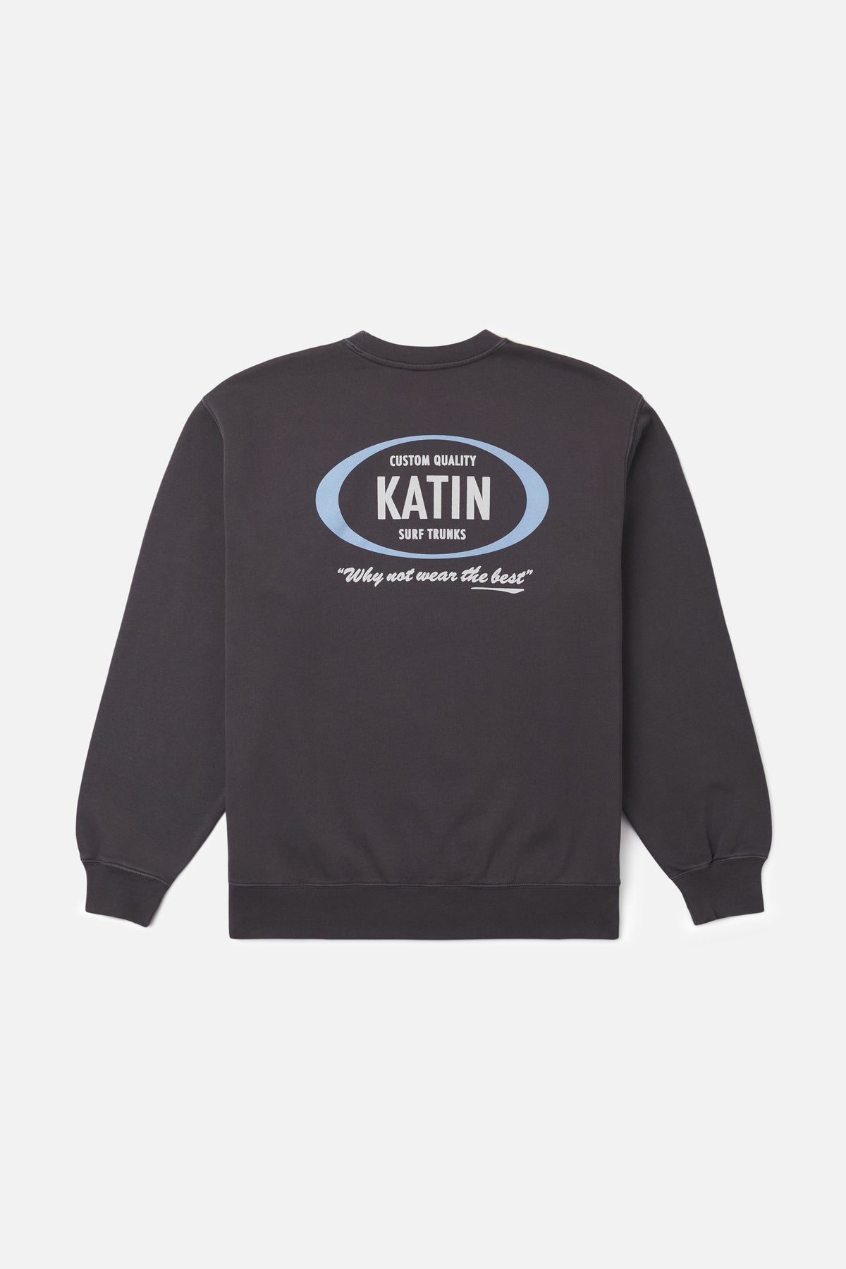 Katin Campo Crew in Polar Navy Vintage Wash, flat, back #color_polar navy vintage wash