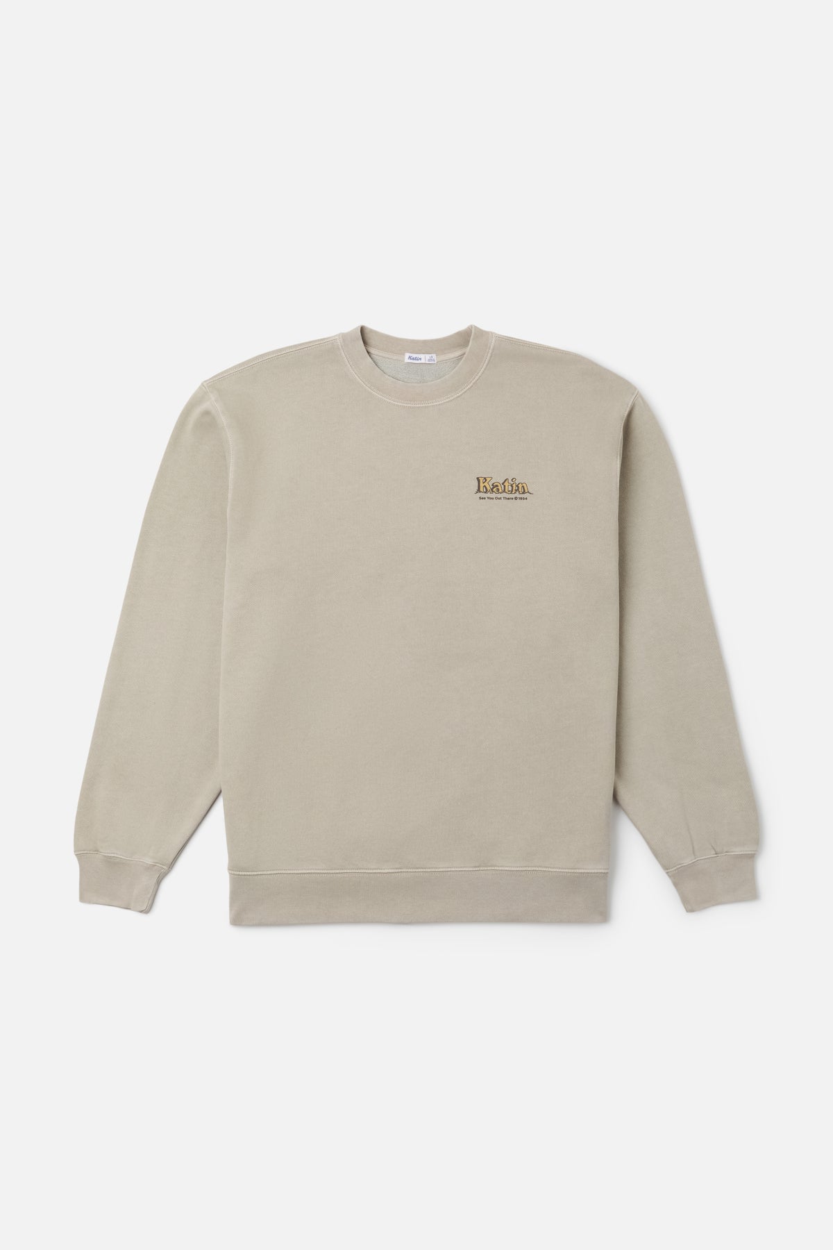 Katin Eureka Crew in Cement Vintage Wash, flat, front #color_cement vintage wash