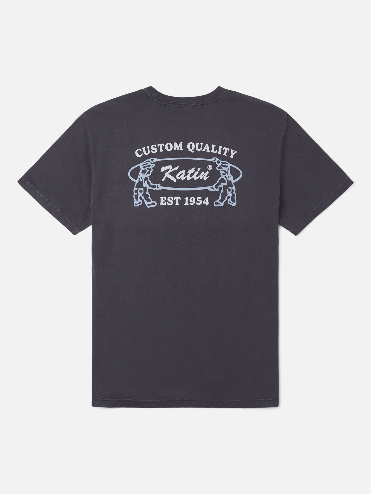 Katin Blanks Tee in Polar Navy Vintage Wash, flat, back #color_polar navy vintage wash