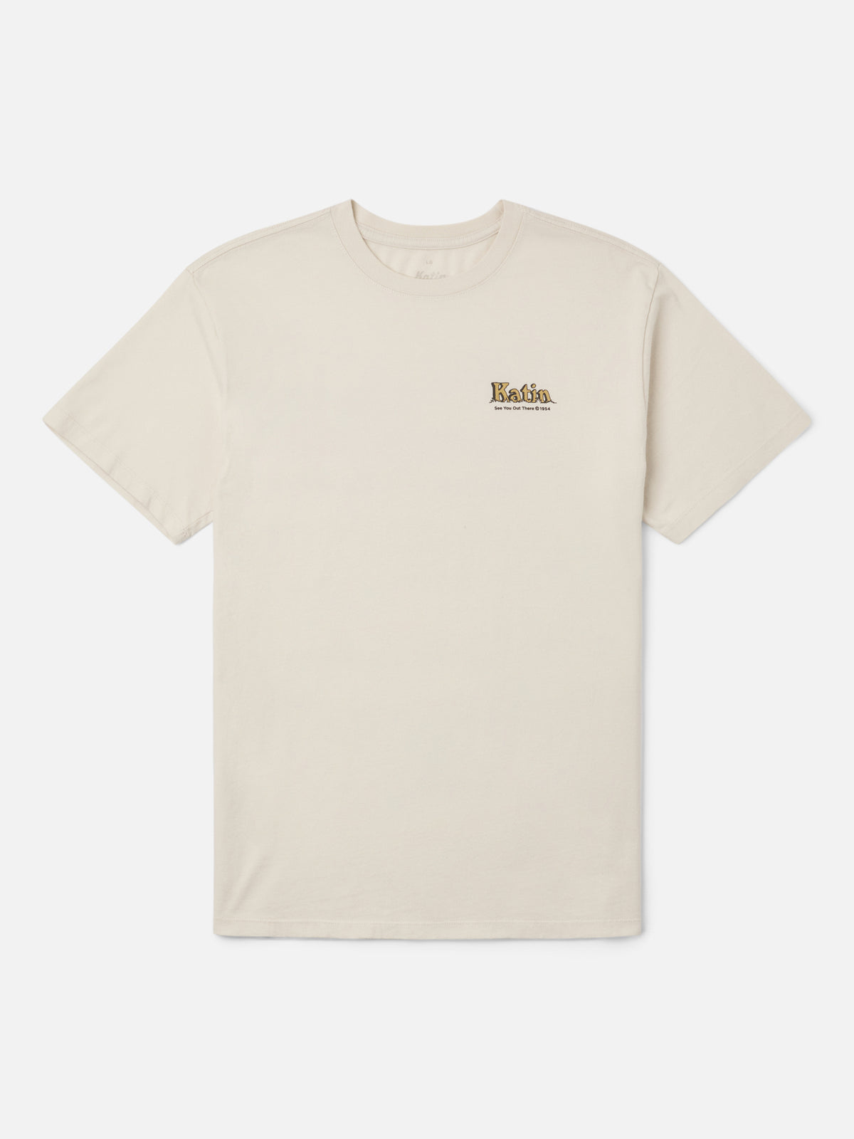 Katin Eureka Tee in Vintage White midweight jersey, flat, front #color_vintage white
