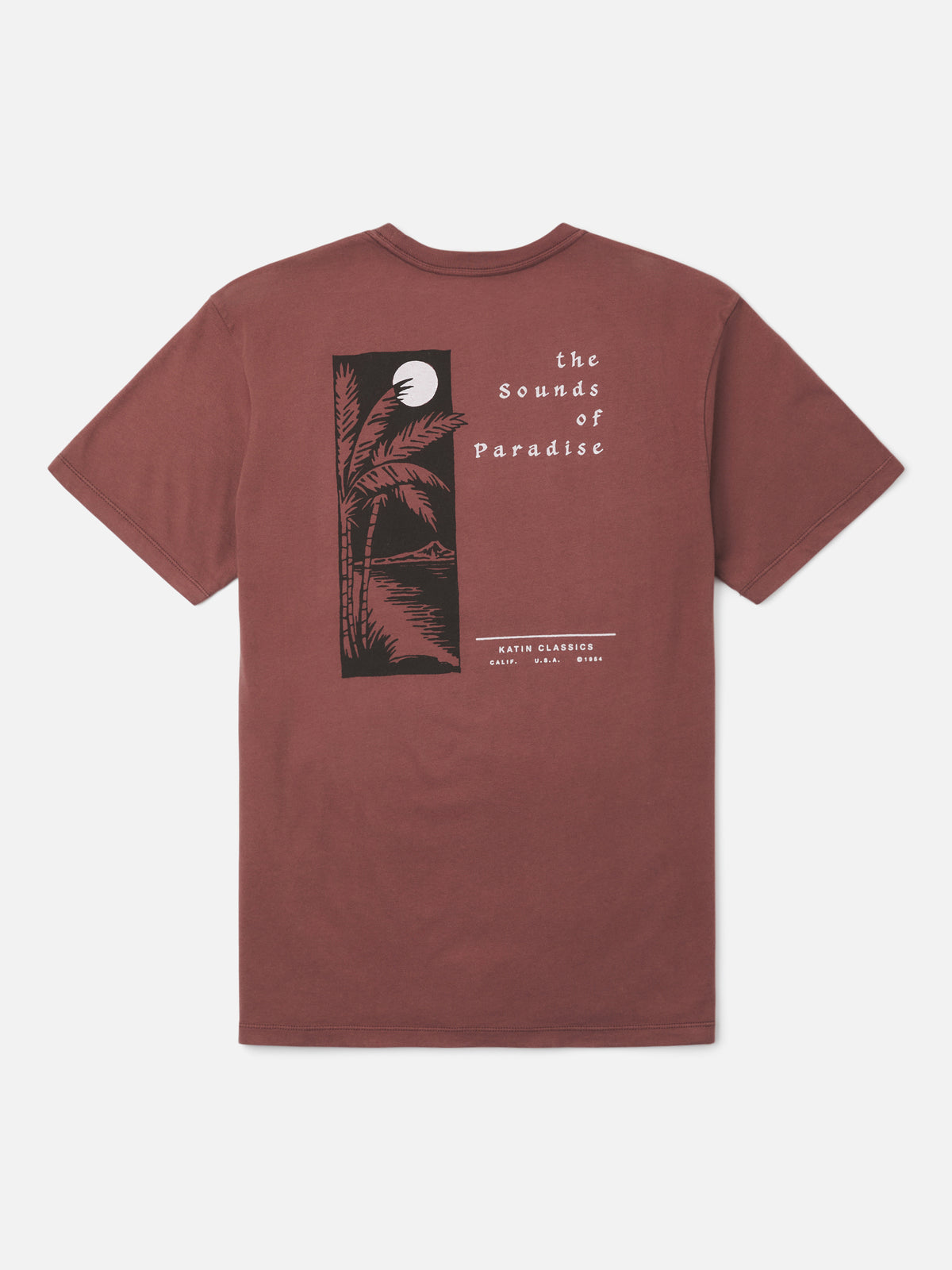 Katin Harmony Tee in French Roast Vintage Wash, flat, back #color_french roast vintage wash