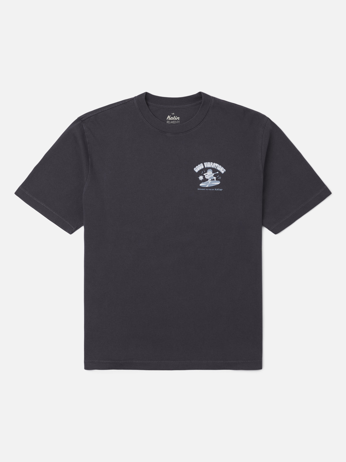 Surf Rock Box Fit Tee in Polar Navy Vintage Wash, flat, front #color_polar navy vintage wash