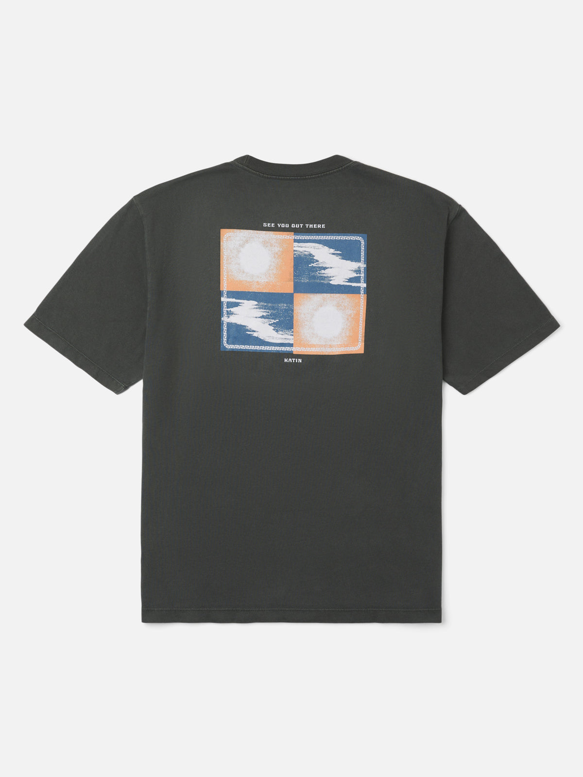 Katin Vantage Box Fit Tee in Black Vintage Wash, flat, back #color_black vintage wash