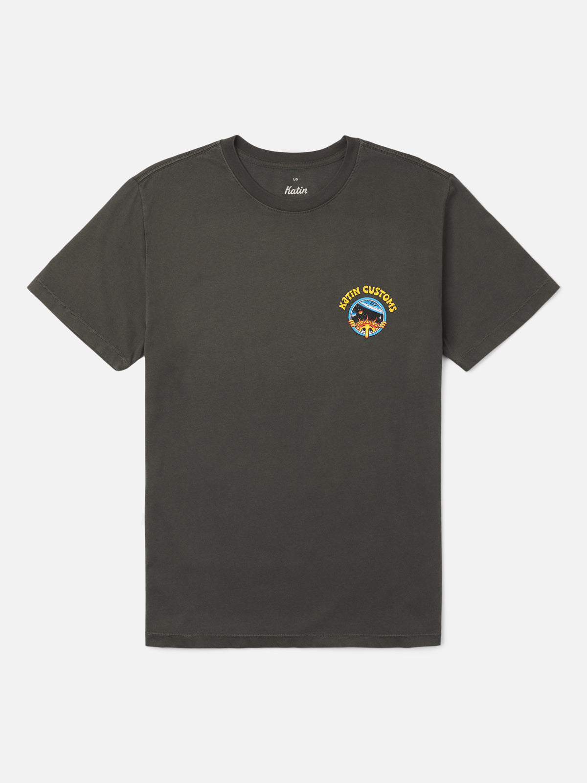 Katin Vantasy Tee in Lead Vintage Wash midweight jersey, flat, front #color_lead vintage wash