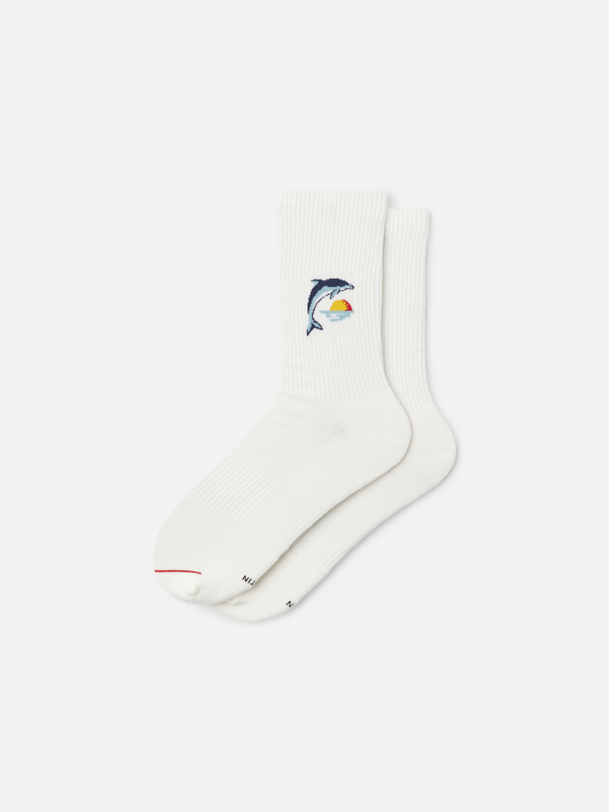 Katin Dolphin Sock in Off White terry cushioned footbeds, view 1 #color_off white