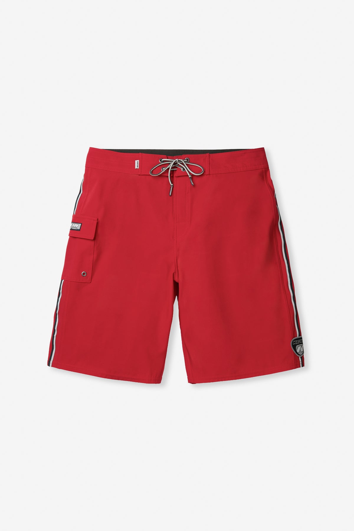 Katin One Fifty One Surf Trunk in Red, flat, front #color_red