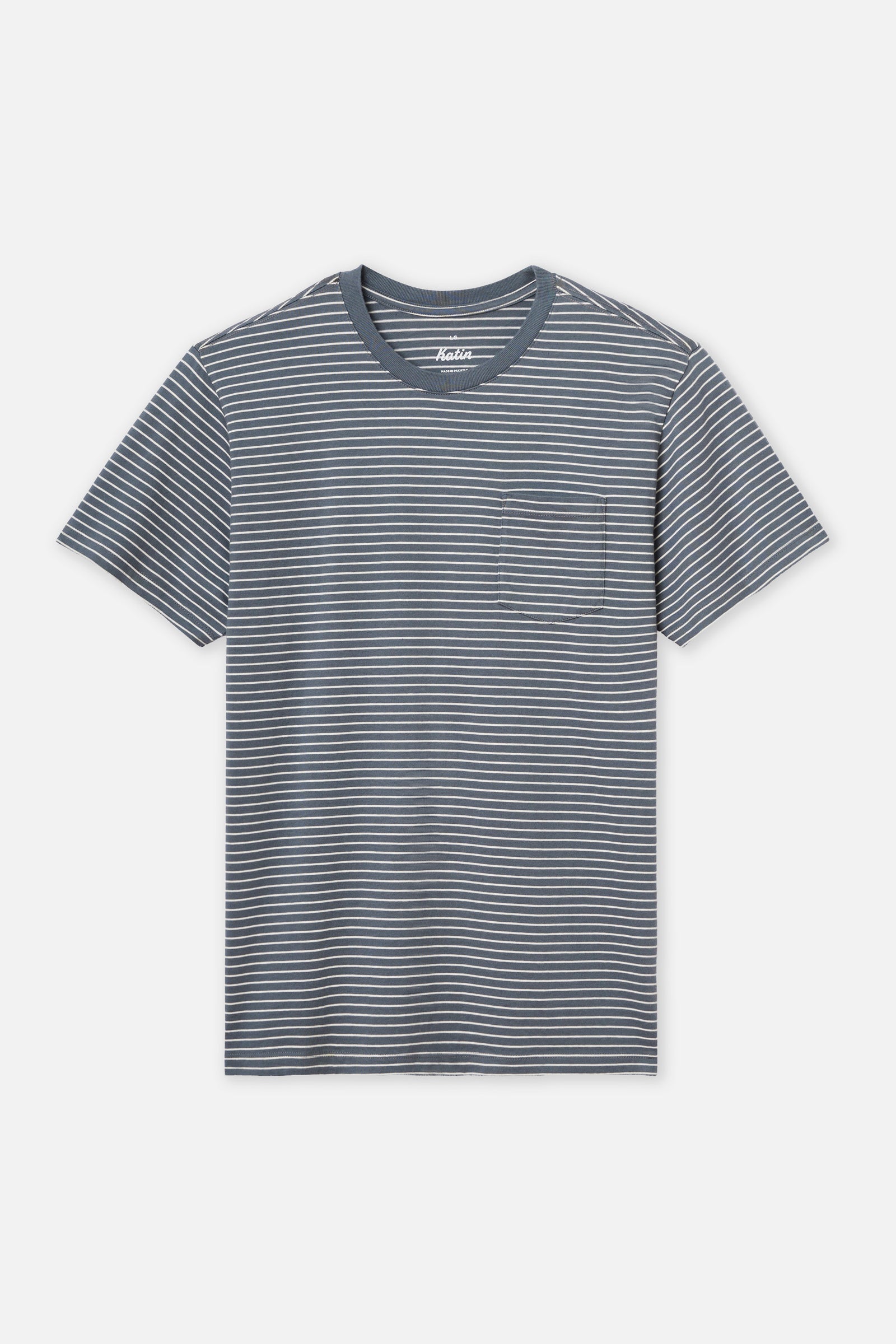 Striped t-shirt on a white background